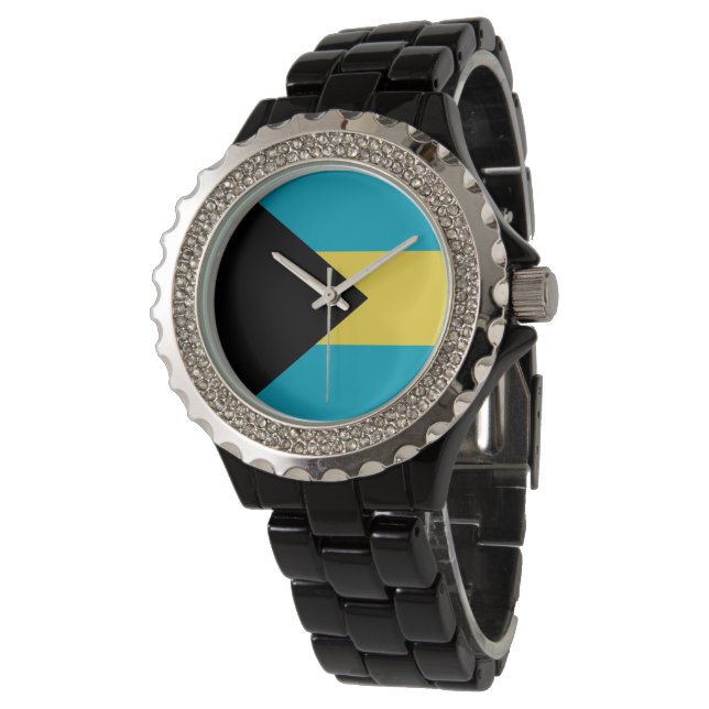 Reloj De Pulsera Bandera de Bahamas (Angular)