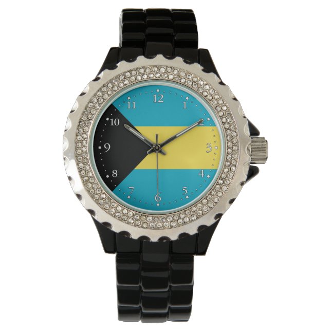 Reloj De Pulsera Bandera de Bahamas (Anverso)