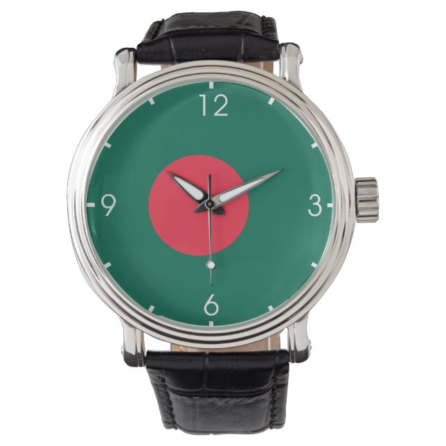 Reloj De Pulsera Bandera de Bangladesh (Bangladesh) (Anverso)
