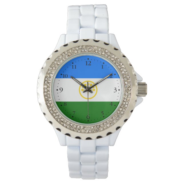 Reloj De Pulsera Bandera de Baskortostán Patriótico (Anverso)