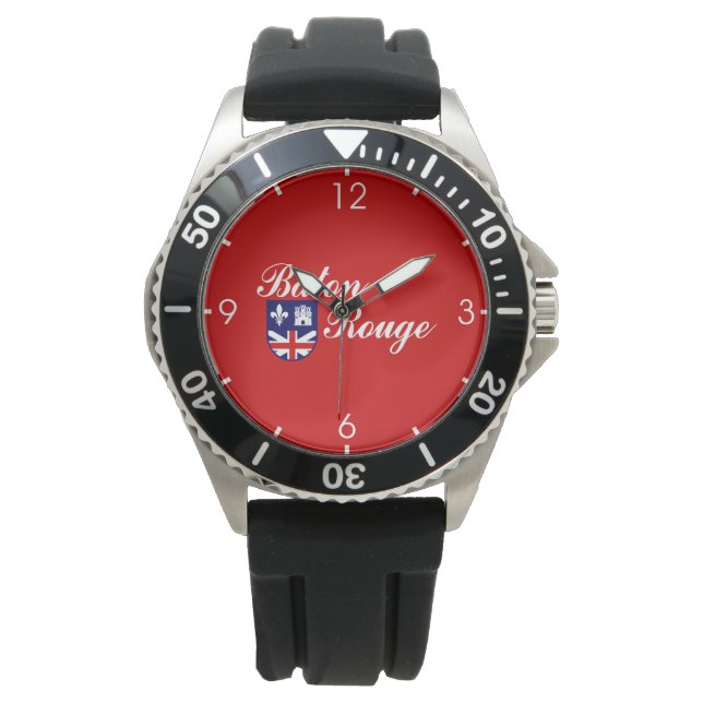 Reloj De Pulsera Bandera de Baton Rouge (Luisiana) (Anverso)