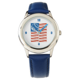 Reloj De Pulsera Bandera de béisbol con números