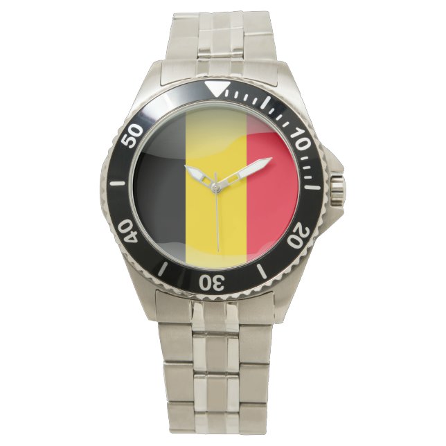 Reloj De Pulsera Bandera de Bélgica (Anverso)