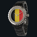 Reloj De Pulsera Bandera de Bélgica<br><div class="desc">¡Un regalo ideal para todos los patriotas de su país!</div>