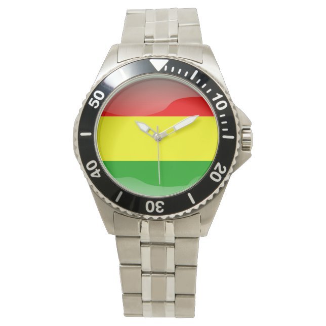 Reloj De Pulsera Bandera de Bolivia (Anverso)