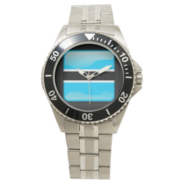 Reloj De Pulsera Bandera de Botswana (Anverso)