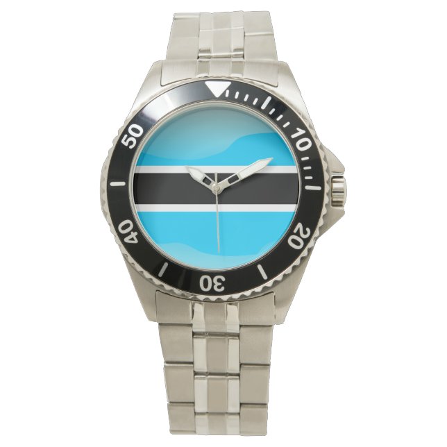 Reloj De Pulsera Bandera de Botswana (Anverso)