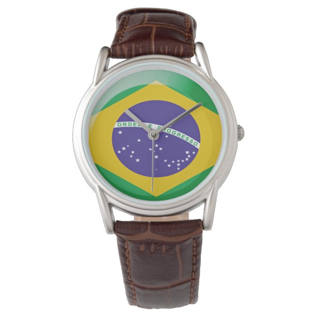 Reloj De Pulsera Bandera de Brasil (Anverso)
