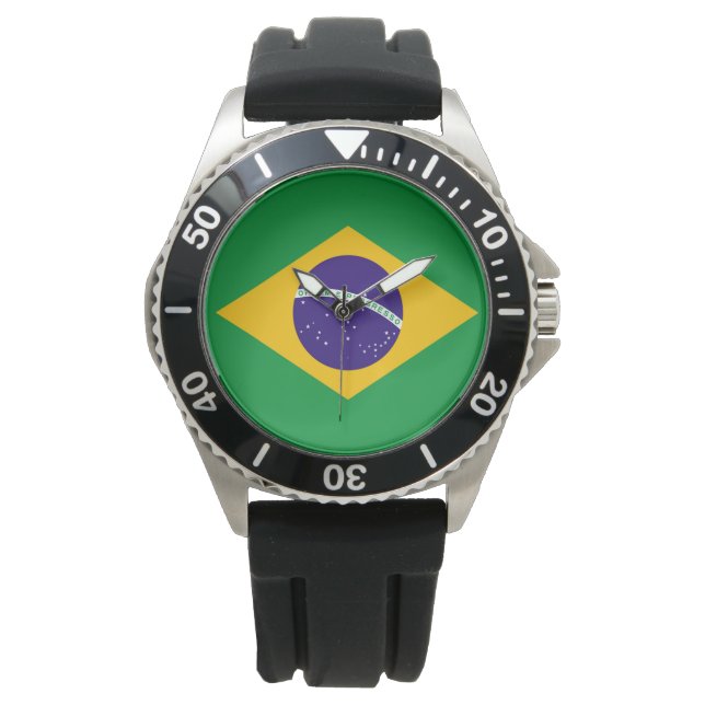 Reloj De Pulsera Bandera de Brasil (Anverso)