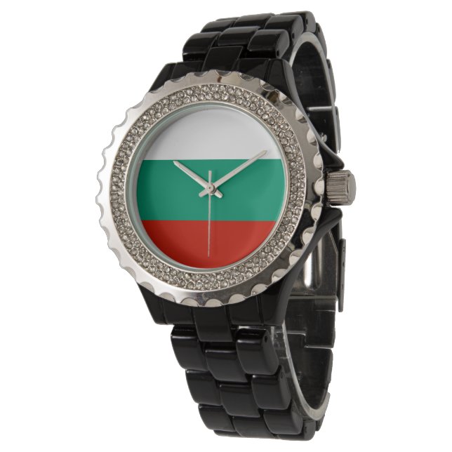 Reloj De Pulsera Bandera de Bulgaria (Angular)