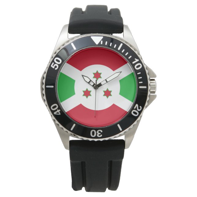 Reloj De Pulsera Bandera de Burundi (Anverso)