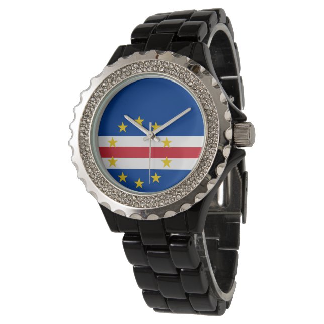 Reloj De Pulsera Bandera de Cabo Verde (Angular)