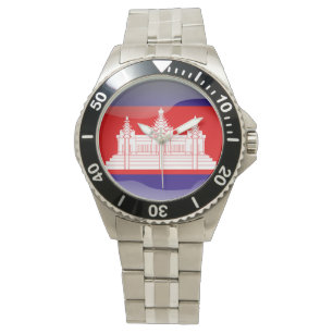Reloj De Pulsera Bandera de Camboya
