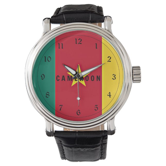 Reloj De Pulsera Bandera de Camerún (Anverso)
