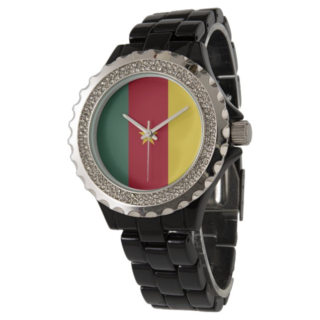 Reloj De Pulsera Bandera de Camerún (Angular)