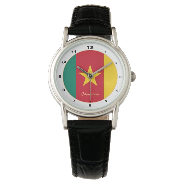 Reloj De Pulsera Bandera de Camerún y diseño de moda y moda de Came (Anverso)