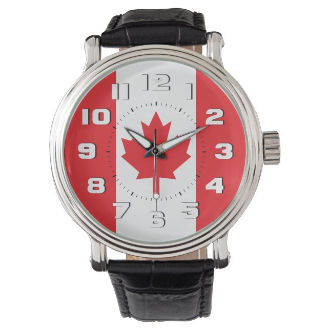 Reloj De Pulsera Bandera de Canadá (Anverso)