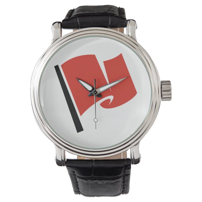 Reloj De Pulsera Bandera de Carreras roja (Anverso)
