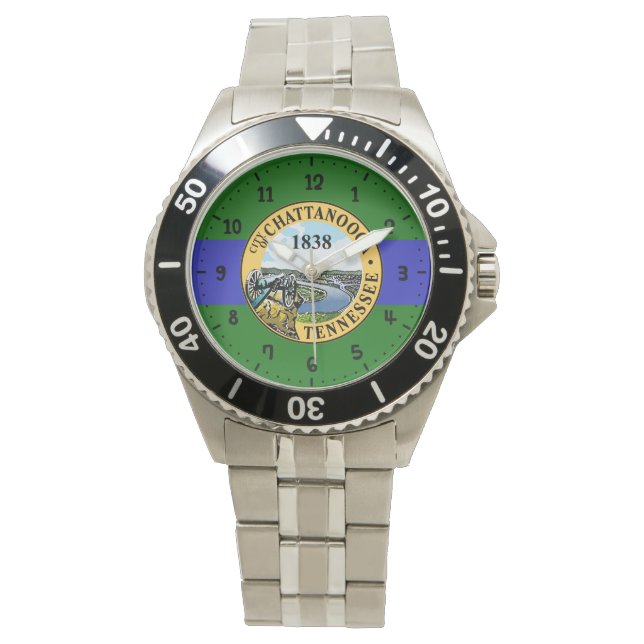 Reloj De Pulsera Bandera de Chattanooga, Observatorio de Tennessee (Anverso)
