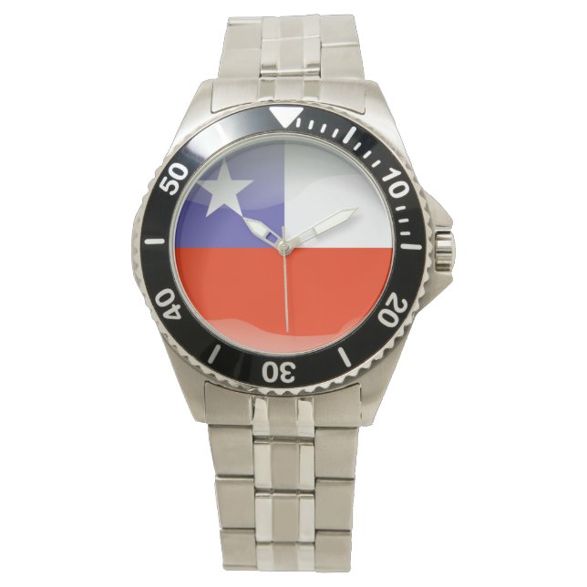 Reloj De Pulsera Bandera de Chile (Anverso)