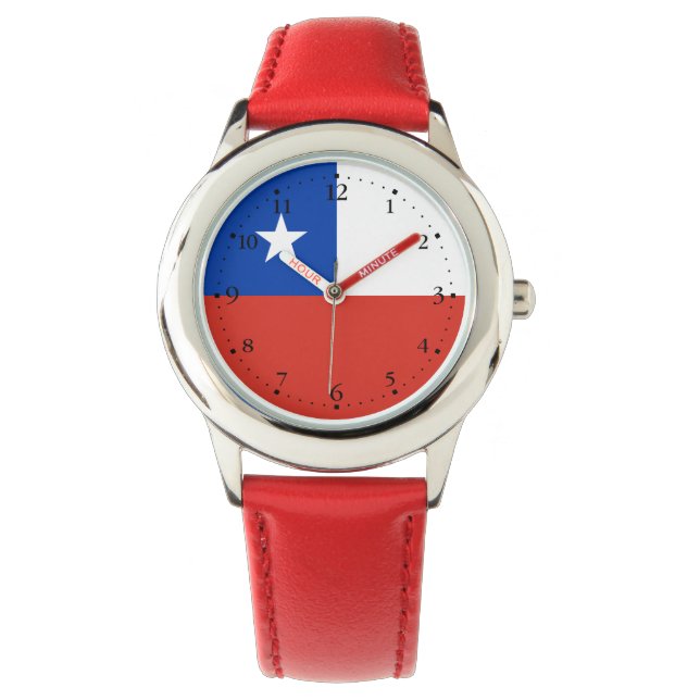 Reloj De Pulsera Bandera de Chile (Anverso)