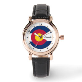 Reloj De Pulsera Bandera de Colorado y diseño de moda de Estados Un
