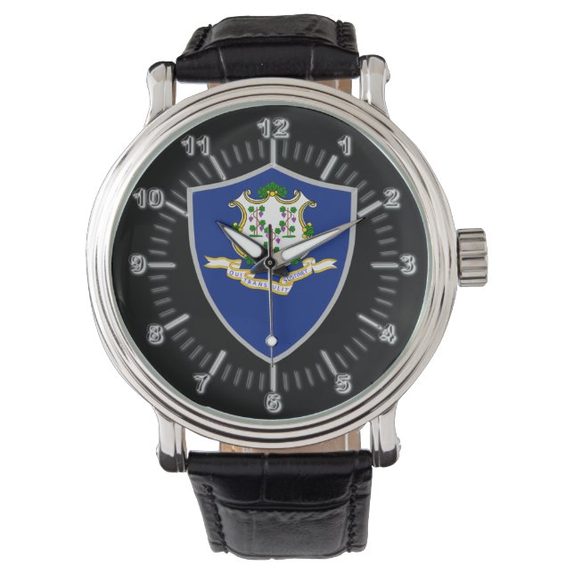 Reloj De Pulsera Bandera de Connecticut (Anverso)