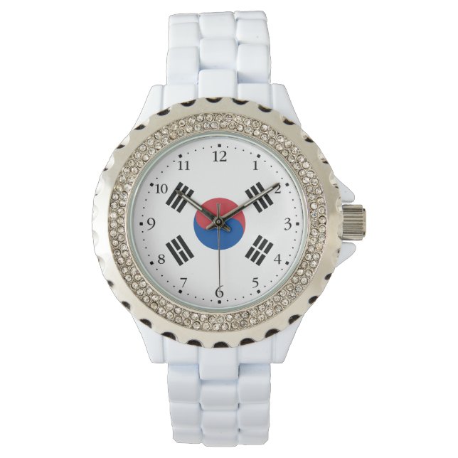 Reloj De Pulsera Bandera de Corea del Sur (Anverso)