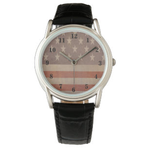 Reloj De Pulsera Bandera de cosecha estadounidense