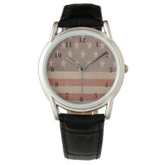 Reloj De Pulsera Bandera de cosecha estadounidense