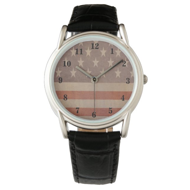 Reloj De Pulsera Bandera de cosecha estadounidense (Anverso)