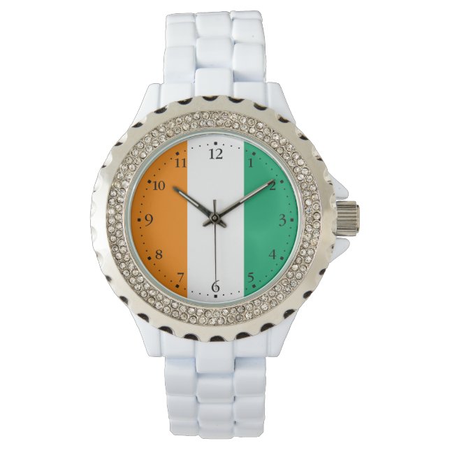 Reloj De Pulsera Bandera de Costa de Marfil (Anverso)