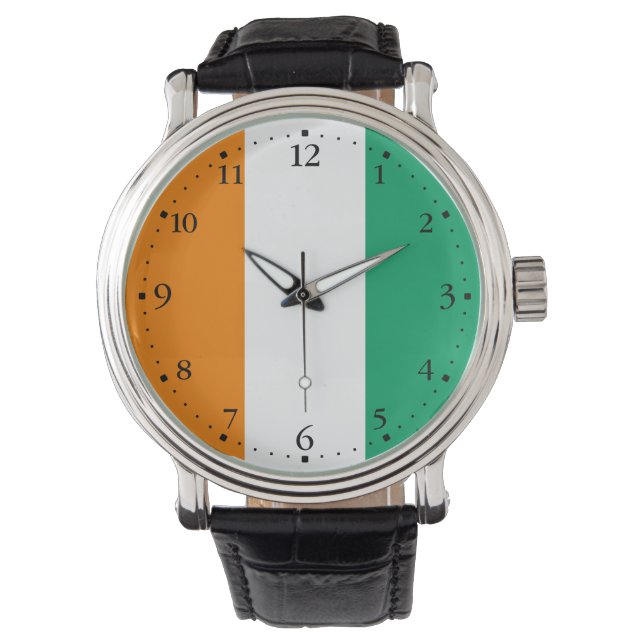 Reloj De Pulsera Bandera de Costa de Marfil (Anverso)