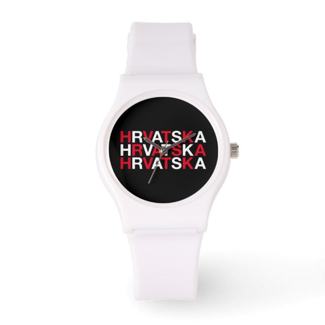 Reloj De Pulsera Bandera de CROACIA (Anverso)