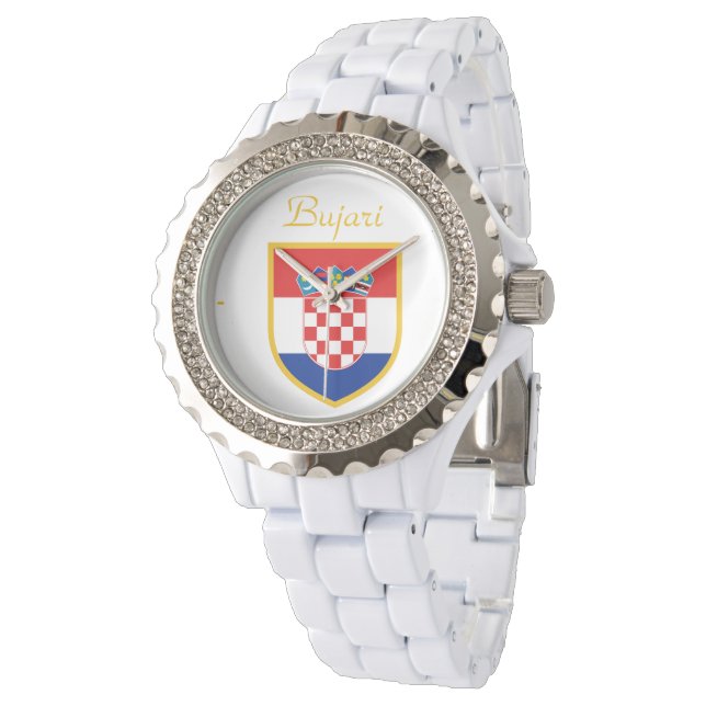Reloj De Pulsera Bandera de Croacia personalizada (Angular)