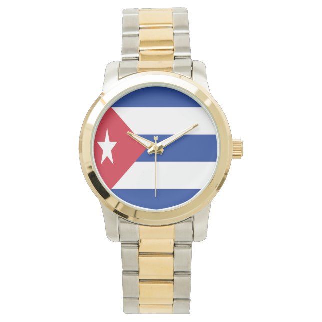 Reloj De Pulsera Bandera de Cuba (Anverso)