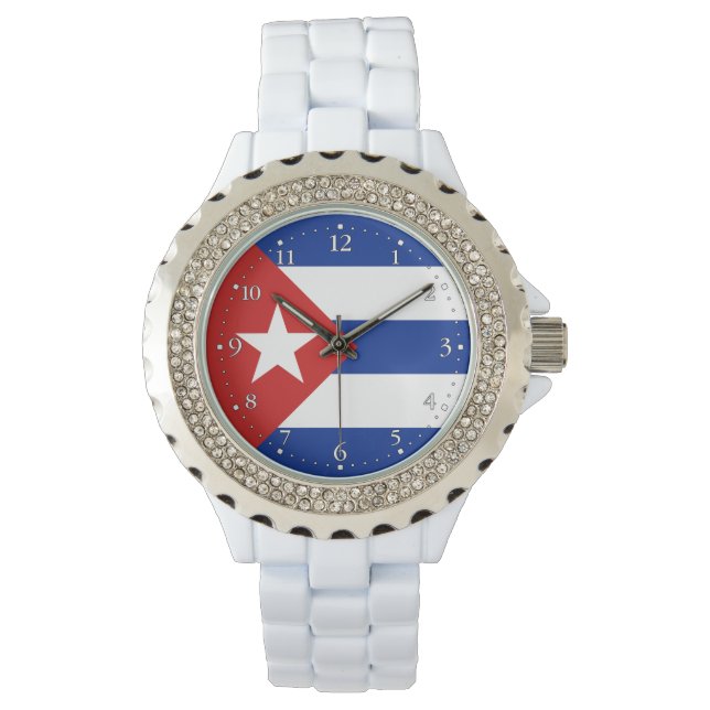 Reloj De Pulsera Bandera de Cuba (Anverso)