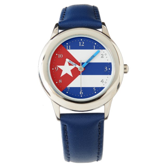 Reloj De Pulsera Bandera de Cuba (Anverso)
