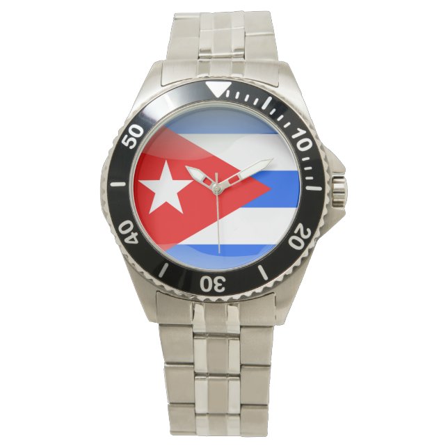 Reloj De Pulsera Bandera de Cuba (Anverso)