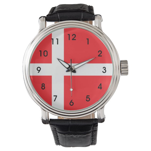 Reloj De Pulsera Bandera de Dinamarca (Anverso)