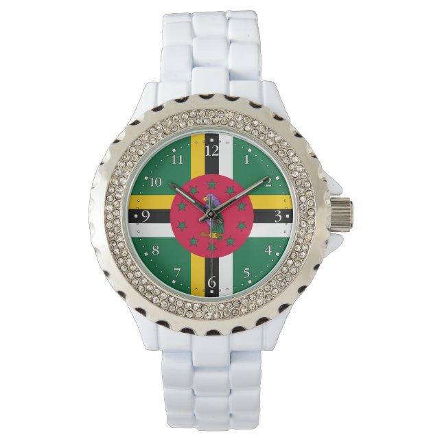 Reloj De Pulsera Bandera de Dominica (Anverso)