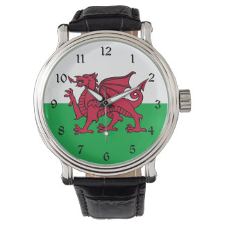 Reloj De Pulsera Bandera de dragón de Gales, bandera nacional gales
