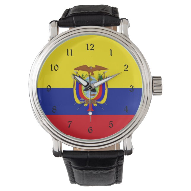 Reloj De Pulsera Bandera de Ecuador (Anverso)