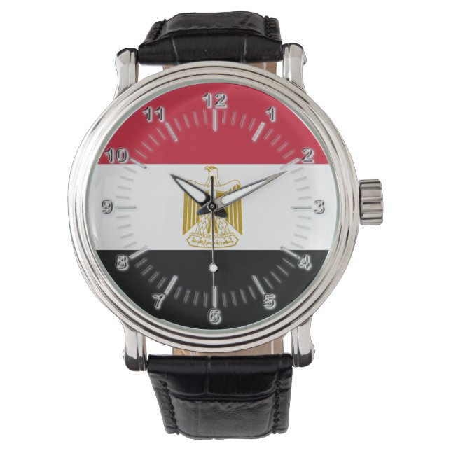 Reloj De Pulsera Bandera de Egipto (Anverso)