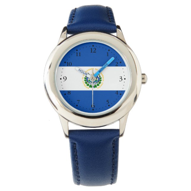 Reloj De Pulsera Bandera de El Salvador (Anverso)