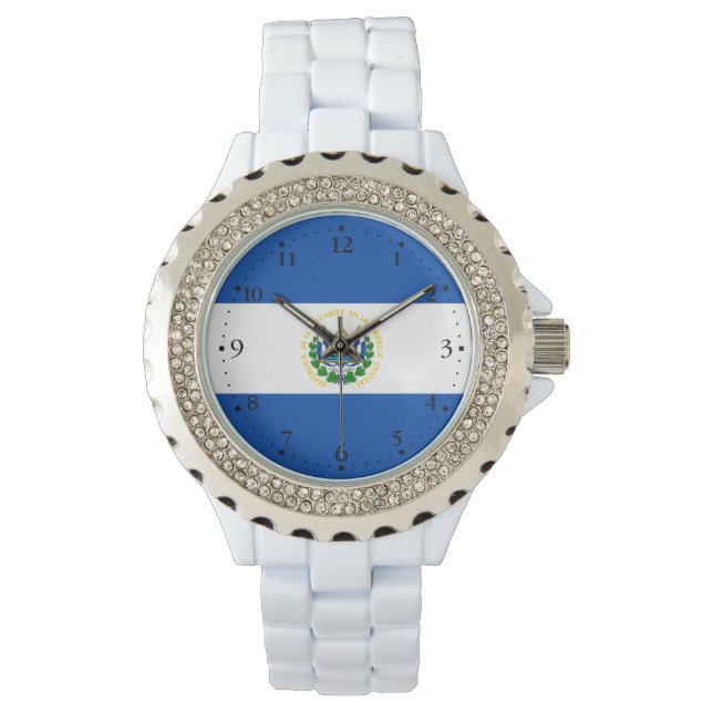Reloj De Pulsera Bandera de El Salvador (Anverso)
