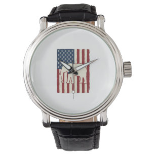 Reloj De Pulsera Bandera de elefante patriótico diseño vectorial vi
