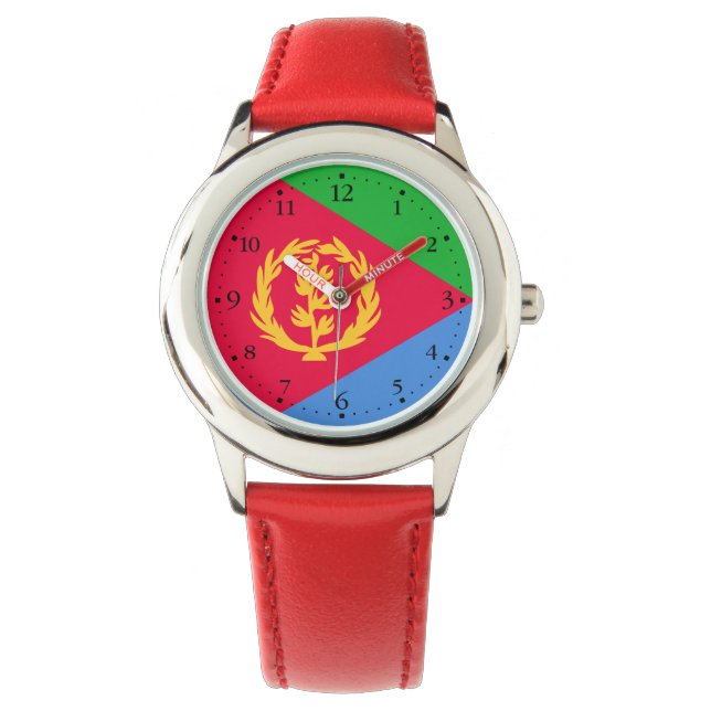 Reloj De Pulsera Bandera de Eritrea (Anverso)