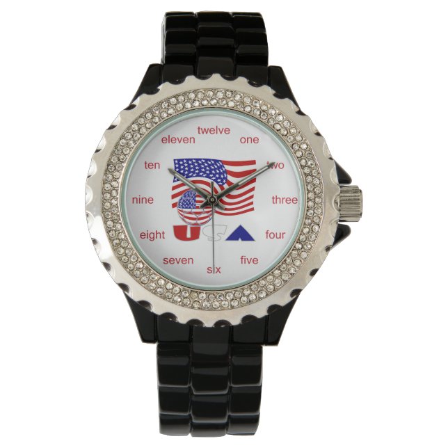 Reloj De Pulsera Bandera de Estados Unidos (Anverso)