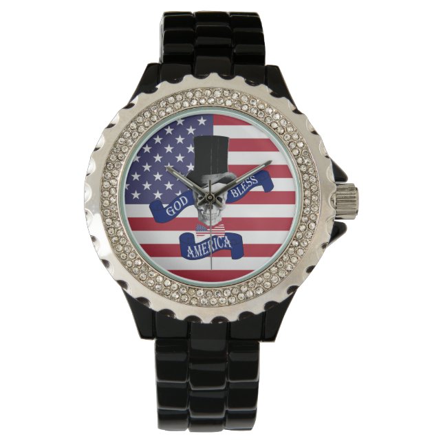 Reloj De Pulsera Bandera de Estados Unidos (Anverso)